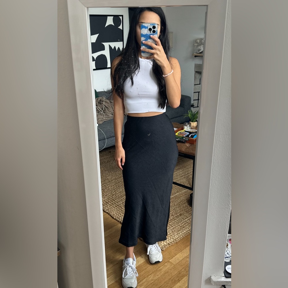 Urban Outfitters Black Maxi Crinkle skirt